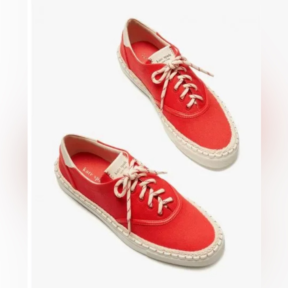 New Kate Spade NY Women’s Boat espadrille Sneakers Coral Rose 9B New with Tags
